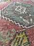 Vintage 1.8x2.10 Turkish Oushak Soft Red and Gray Small Rug | Banana Manor Rug Factory Outlet
