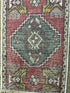 Vintage 1.8x2.10 Turkish Oushak Soft Red and Gray Small Rug | Banana Manor Rug Factory Outlet