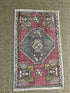 Vintage 1.8x2.10 Turkish Oushak Soft Red and Gray Small Rug | Banana Manor Rug Factory Outlet
