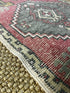 Vintage 1.8x2.10 Turkish Oushak Soft Red and Gray Small Rug | Banana Manor Rug Factory Outlet