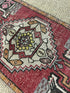 Vintage 1.8x3 Turkish Oushak Red and Gray Multicolor Small Rug | Banana Manor Rug Factory Outlet