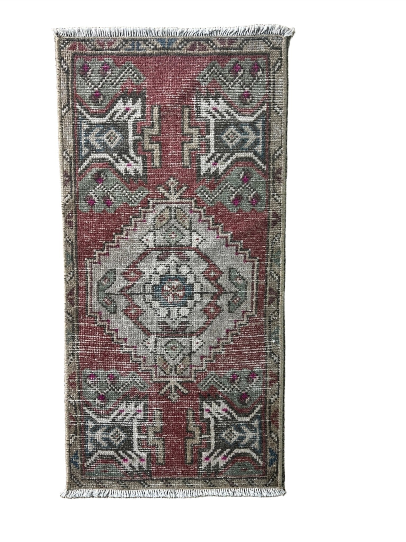 Vintage 1.8x3 Red Turkish Oushak Small Rug – Banana Manor Rug Factory ...