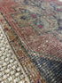 Vintage 1.8x3 Turkish Oushak Rust and Slate Gray Small Rug | Banana Manor Rug Factory Outlet