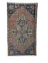 Vintage 1.8x3 Turkish Oushak Rust and Slate Gray Small Rug | Banana Manor Rug Factory Outlet