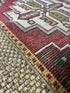 Vintage 1.8x3.1 Turkish Oushak Red and Gray Small Rug | Banana Manor Rug Factory Outlet