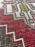 Vintage 1.8x3.1 Turkish Oushak Red and Gray Small Rug | Banana Manor Rug Factory Outlet