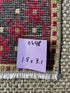Vintage 1.8x3.1 Turkish Oushak Red and Gray Small Rug | Banana Manor Rug Factory Outlet