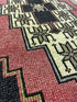 Vintage 1.8x3.10 Turkish Dark Pink and Black Oushak Small Rug | Banana Manor Rug Factory Outlet