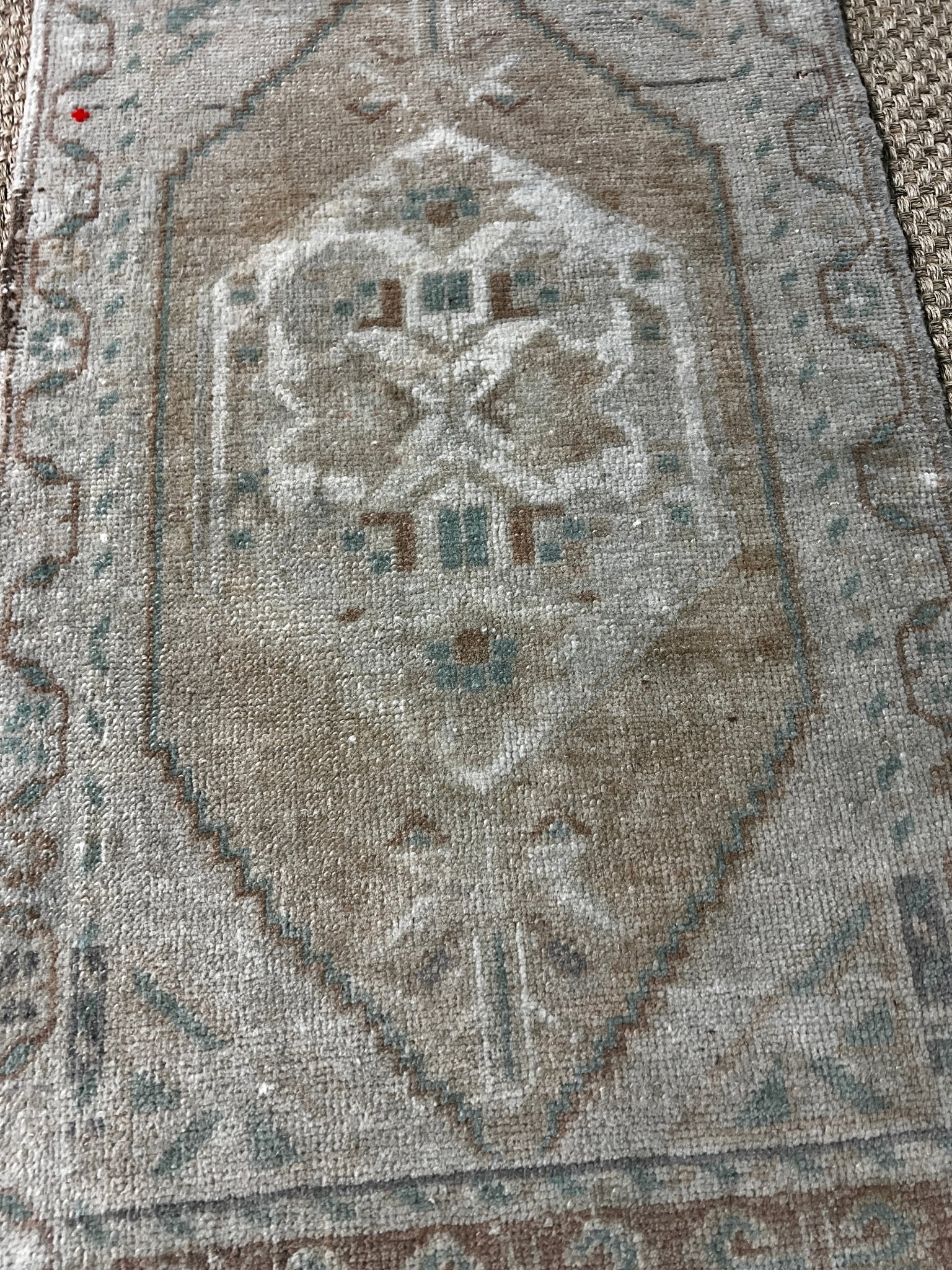 Vintage 1.8x3.3 Turkish Oushak Beige and Silver Small Rug | Banana Manor Rug Factory Outlet