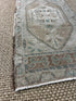 Vintage 1.8x3.3 Turkish Oushak Beige and Silver Small Rug | Banana Manor Rug Factory Outlet