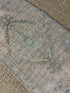 Vintage 1.8x3.6 Turkish Oushak Beige and Aqua Small Rug | Banana Manor Rug Factory Outlet