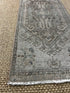 Vintage 1.8x4.1 Turkish Oushak Greige and Blue Small Rug | Banana Manor Rug Factory Outlet