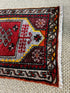 Vintage 1.9x3.1 Turkish Oushak Deep Red and Gray Small Rug | Banana Manor Rug Factory Outlet