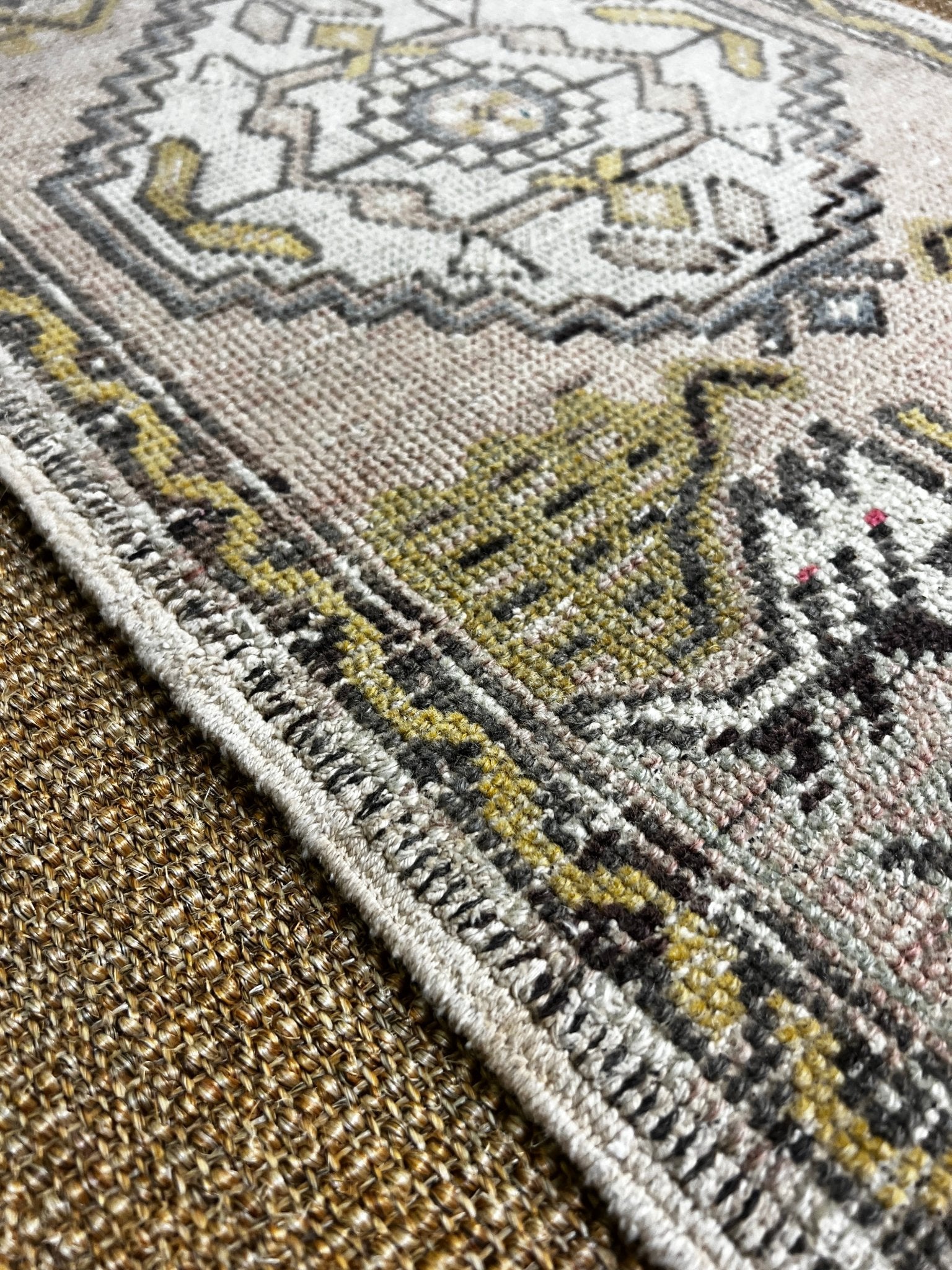 Vintage 1.9x3.1 Turkish Oushak Small Rug | Banana Manor Rug Factory Outlet