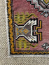 Vintage 1.9x3.3 Turkish Oushak Pink and Gray Small Rug | Banana Manor Rug Factory Outlet