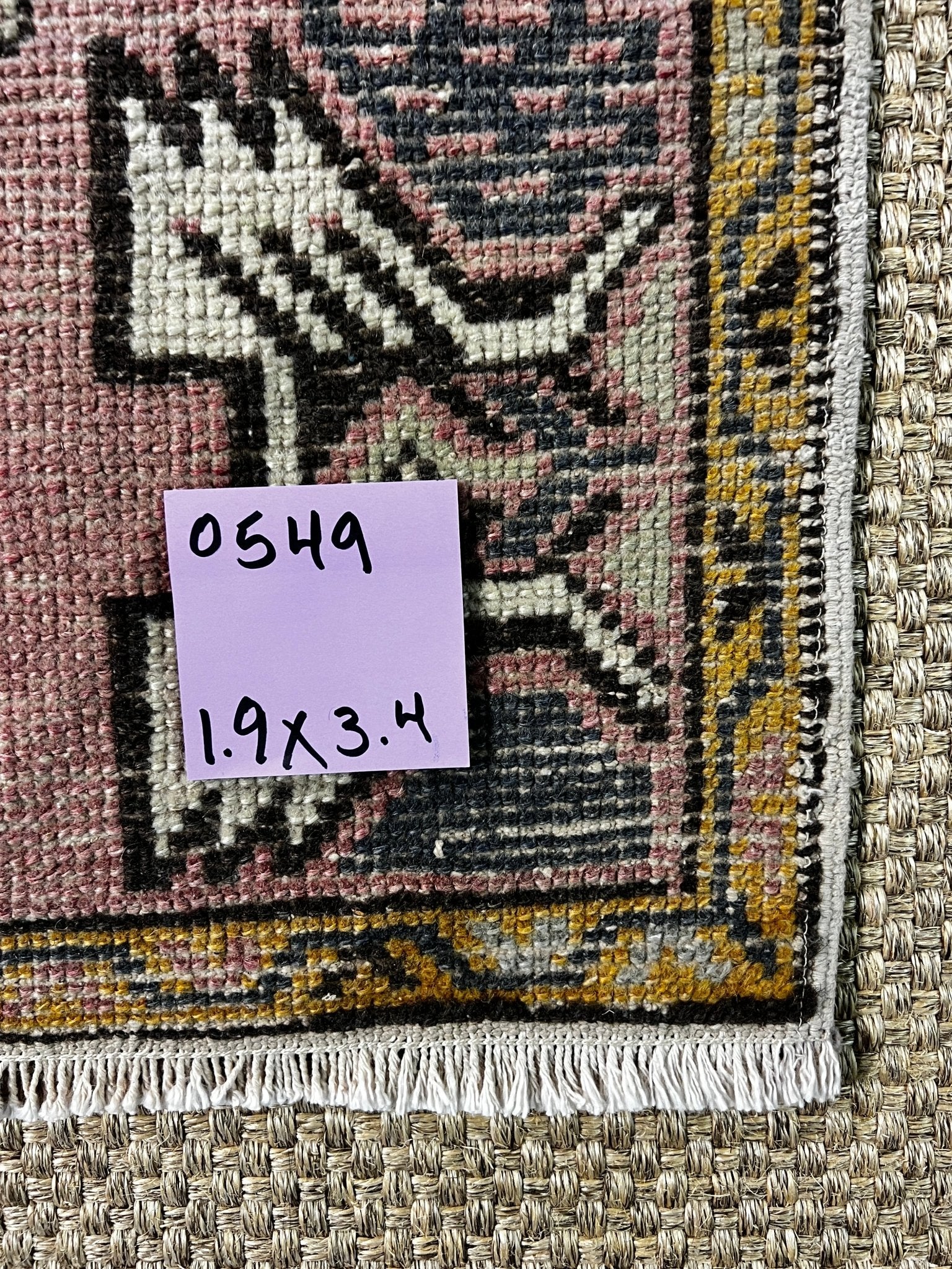 Vintage 1.9x3.4 Turkish Oushak Light Pink and Gray Small Rug | Banana Manor Rug Factory Outlet