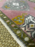 Vintage 1.9x3.5 Turkish Oushak Dark Pink and Gray Small Rug | Banana Manor Rug Factory Outlet