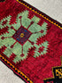 Vintage 1.9x3.6 Turkish Oushak Red and Green Small Rug | Banana Manor Rug Factory Outlet