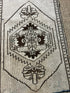 Vintage 1.9x3.6 Turkish Oushak Silver and Brown Small Rug | Banana Manor Rug Factory Outlet