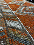 Vintage 2.10x13.6 Orange and Gray Turkish Oushak Runner | Banana Manor Rug Factory Outlet