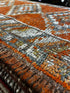 Vintage 2.10x13.6 Orange and Gray Turkish Oushak Runner | Banana Manor Rug Factory Outlet