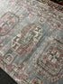 Vintage 2.4x10.4 Sage Green and Rust Turkish Oushak Runner | Banana Manor Rug Factory Outlet
