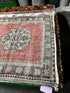 Vintage 2.6x10.8 Red and Gray Turkish Oushak Runner | Banana Manor Rug Factory Outlet