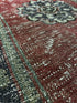 Vintage 2.6x10.8 Red and Gray Turkish Oushak Runner | Banana Manor Rug Factory Outlet