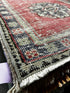 Vintage 2.6x10.8 Red and Gray Turkish Oushak Runner | Banana Manor Rug Factory Outlet