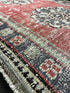 Vintage 2.6x10.8 Red and Gray Turkish Oushak Runner | Banana Manor Rug Factory Outlet