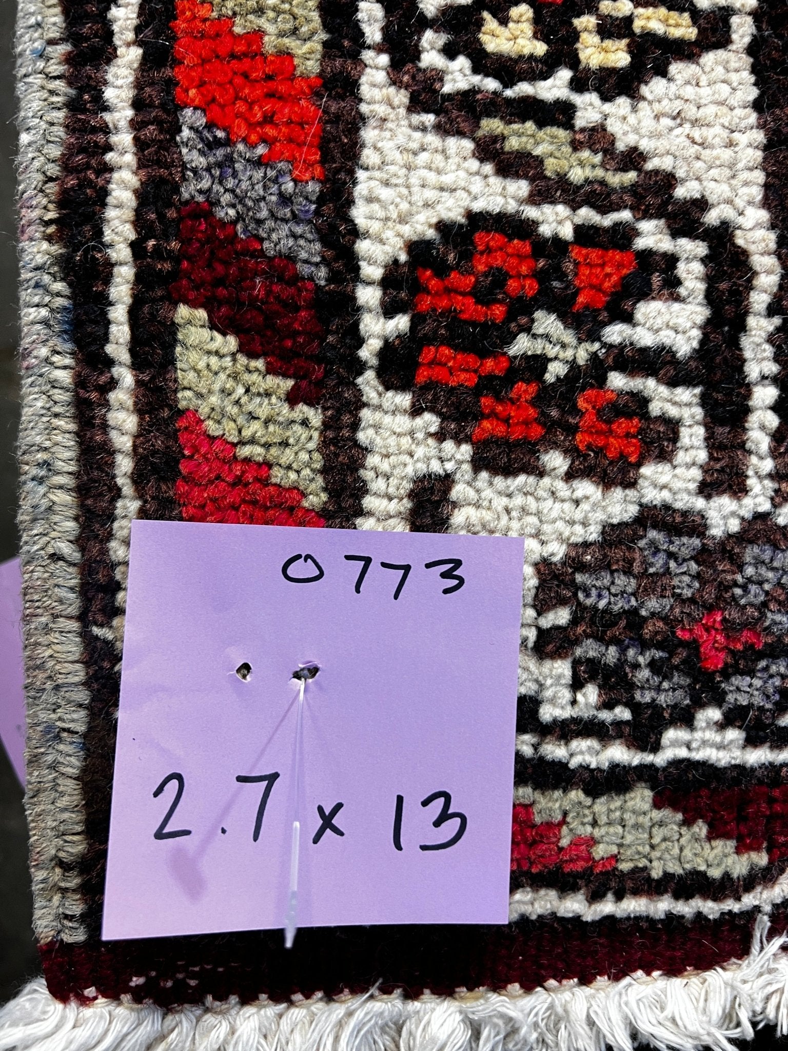 Vintage 2.7x13 Red Turkish Oushak Runner | Banana Manor Rug Factory Outlet