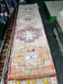 Vintage 2.7x9.7 Pink and Orange Turkish Oushak Runner | Banana Manor Rug Factory Outlet