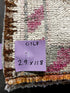 Vintage 2.9x11.8 Light Gray and Pink Turkish Oushak Runner | Banana Manor Rug Factory Outlet