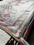 Vintage 2.9x11.8 Light Gray and Pink Turkish Oushak Runner | Banana Manor Rug Factory Outlet