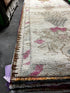Vintage 2.9x11.8 Light Gray and Pink Turkish Oushak Runner | Banana Manor Rug Factory Outlet