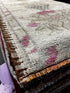 Vintage 2.9x11.8 Light Gray and Pink Turkish Oushak Runner | Banana Manor Rug Factory Outlet