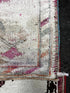 Vintage 2.9x11.8 Light Gray and Pink Turkish Oushak Runner | Banana Manor Rug Factory Outlet