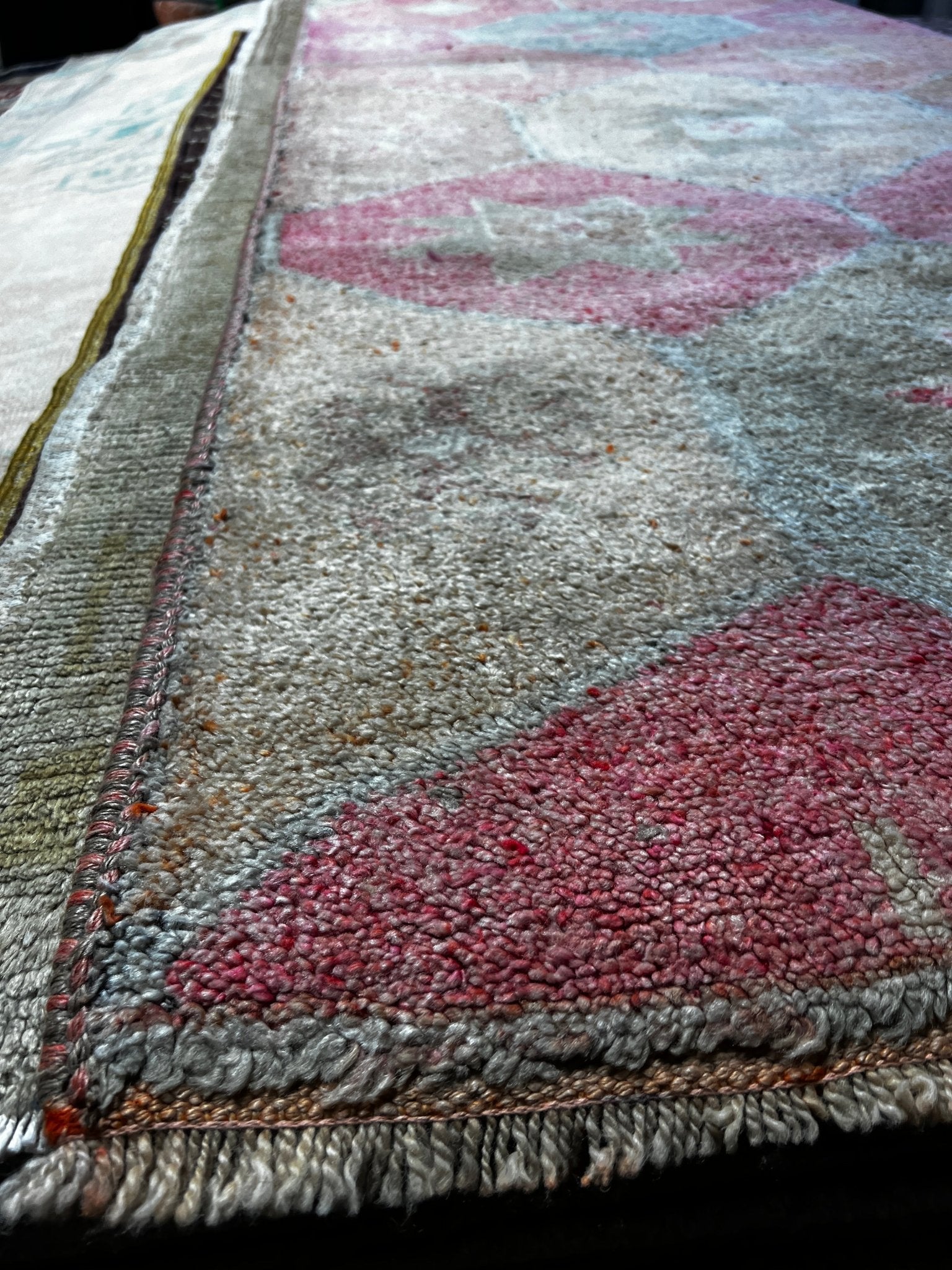 Vintage 3.10x11.2 Red and Green Turkish Runner | Banana Manor Rug Factory Outlet
