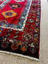 Vintage 3.10x6.7 Turkish Oushak Red Multicolor Rug | Banana Manor Rug Factory Outlet