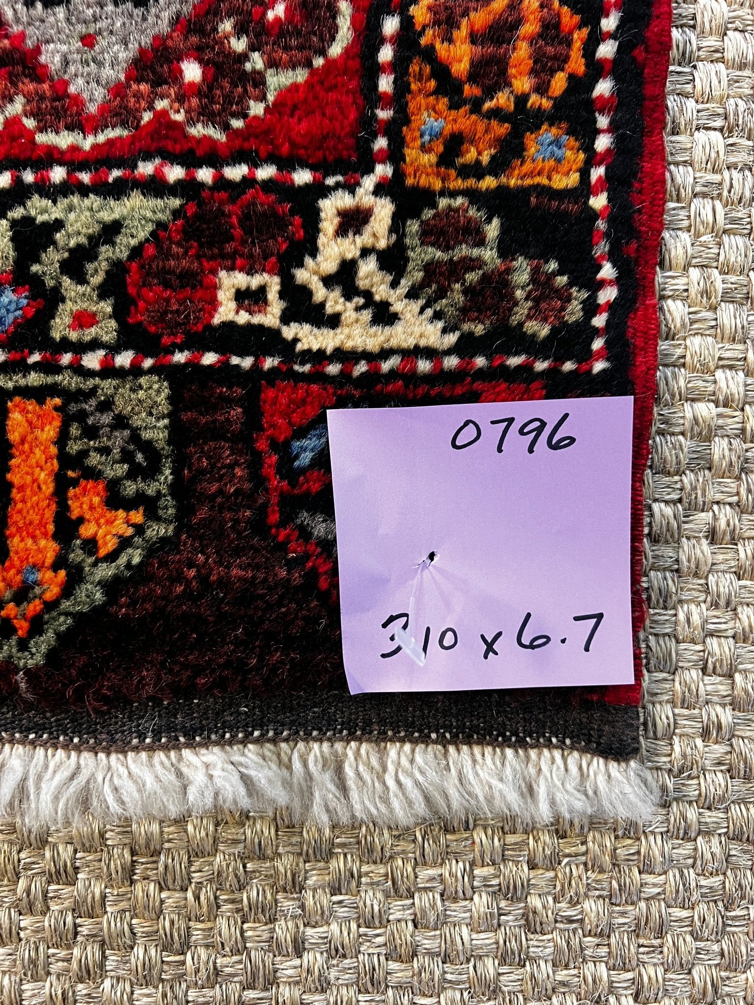 Vintage 3.10x6.7 Turkish Oushak Red Multicolor Rug | Banana Manor Rug Factory Outlet
