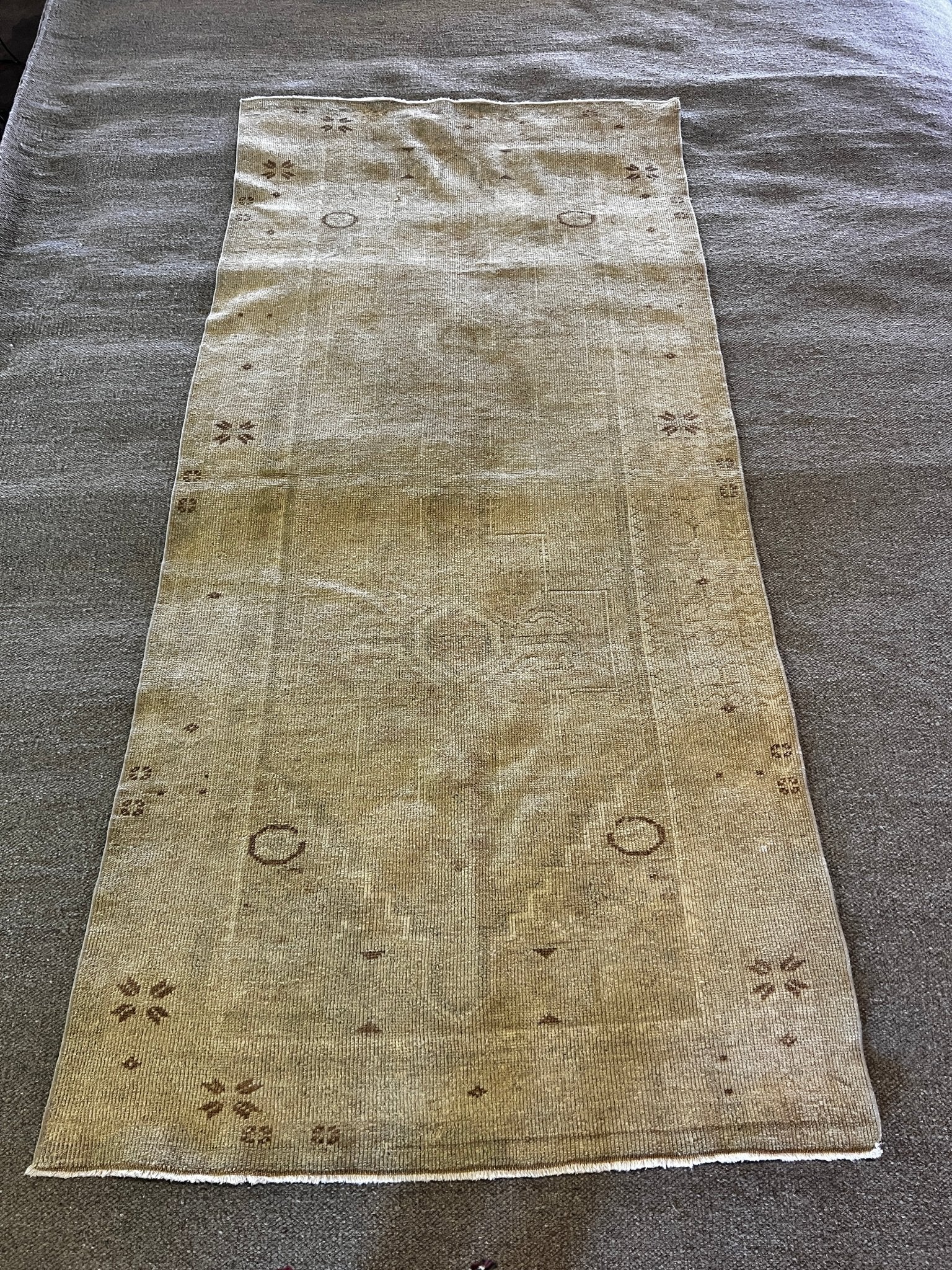 Vintage 3.10x8.5 Tan Turkish Oushak Rug – Banana Manor Rug Factory Outlet