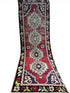 Vintage 3.1x9.1 Red and Black Turkish Oushak Runner | Banana Manor Rug Factory Outlet