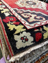 Vintage 3.1x9.1 Red and Black Turkish Oushak Runner | Banana Manor Rug Factory Outlet