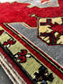 Vintage 3.5x11.4 Red and Gray Turkish Oushak Runner | Banana Manor Rug Factory Outlet