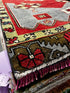 Vintage 3.5x11.4 Red and Gray Turkish Oushak Runner | Banana Manor Rug Factory Outlet