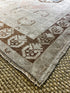 Vintage 3.6x6.1 Turkish Oushak Gray and Pink Rug | Banana Manor Rug Factory Outlet
