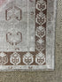 Vintage 3.6x6.1 Turkish Oushak Gray and Pink Rug | Banana Manor Rug Factory Outlet