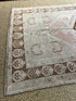 Vintage 3.6x6.1 Turkish Oushak Gray and Pink Rug | Banana Manor Rug Factory Outlet