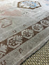 Vintage 3.6x6.1 Turkish Oushak Gray and Pink Rug | Banana Manor Rug Factory Outlet