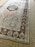 Vintage 3.6x6.1 Turkish Oushak Gray and Pink Rug | Banana Manor Rug Factory Outlet